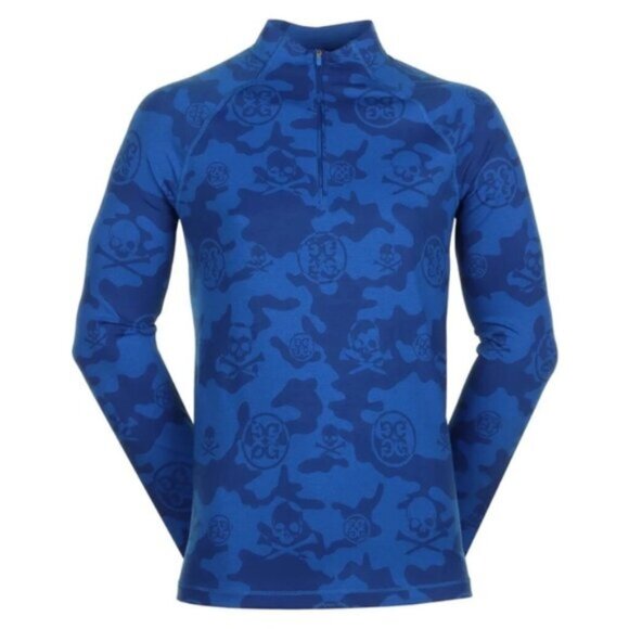 G/Fore Exploded Icon Camo Luxe Surf Blue 1/4 Zip Mens Size XL - Picture 1 of 11